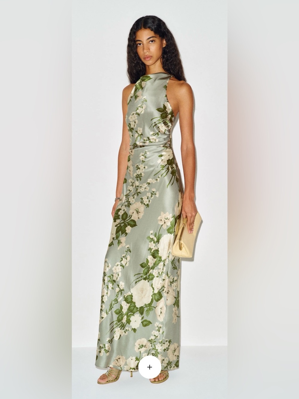 Reformation Anaiis Silk Dress in Tarragon - Size 2